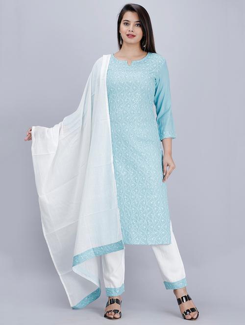 embroidered suit set - 17474368 - Very Small Image - 1