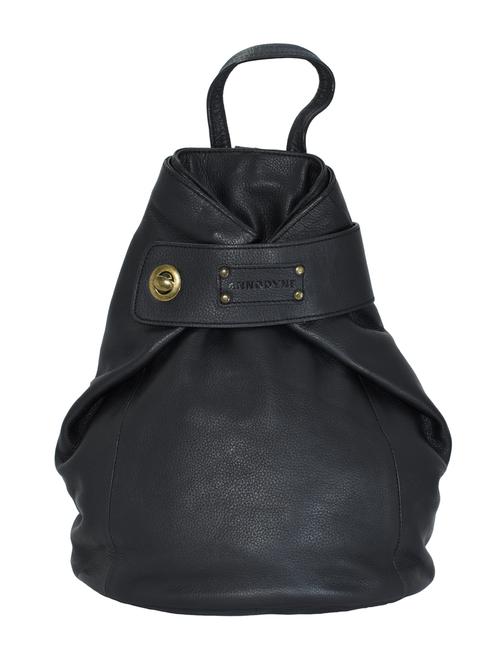 black leather fashion backpack - 17475969 - Very Small Image - 1