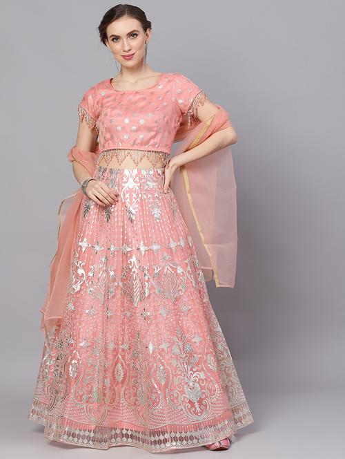 printed flared lehenga - 17476085 - Very Small Image - 1