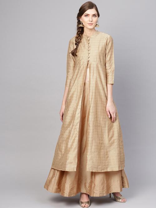 printed flared lehenga with jacket  - 17476137 - Very Small Image - 1