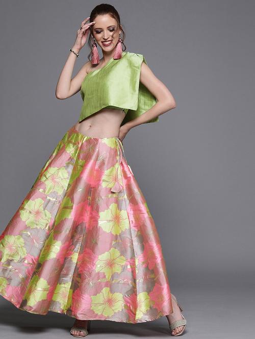 printed flared lehenga - 17476167 - Very Small Image - 1