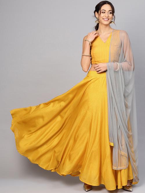 printed flared lehenga - 17476200 - Very Small Image - 1