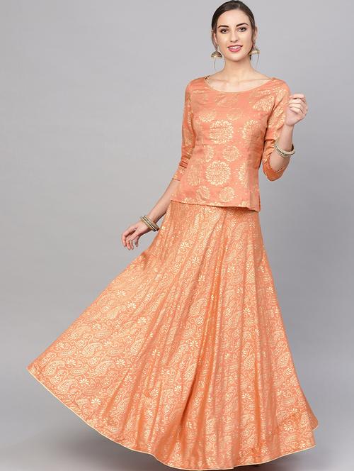 printed flared lehenga - 17476218 - Very Small Image - 1