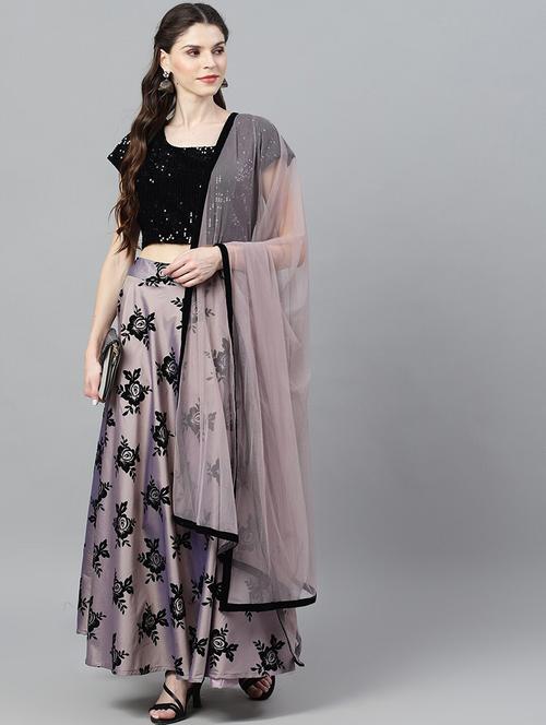 printed flared lehenga - 17476271 - Very Small Image - 1