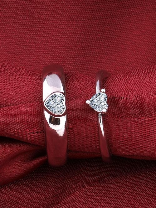 silver crystal combo ring - 17476365 - Very Small Image - 1