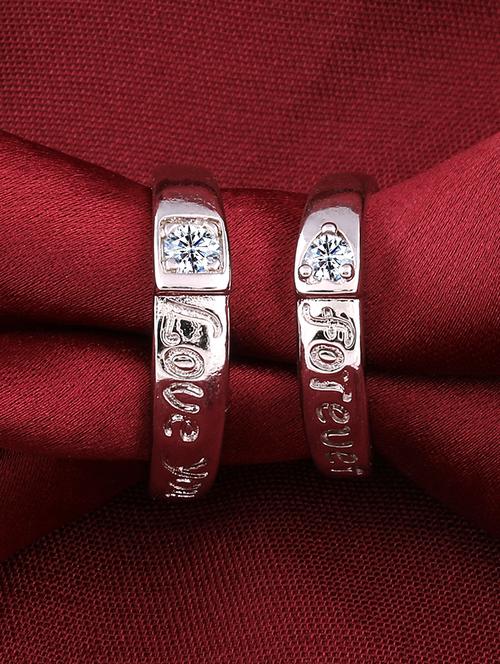 silver crystal combo ring - 17476395 - Very Small Image - 1