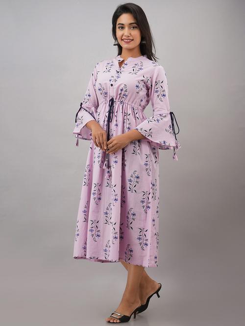 printed flared ethnic dress - 17477769 - Very Small Image - 1