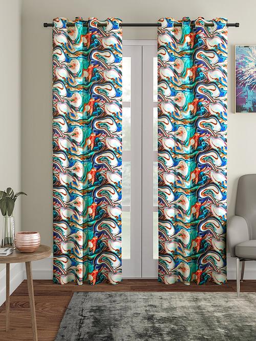 door pack of 2 polyester curtain - 17477889 - Very Small Image - 1
