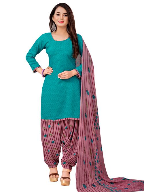 printed unstitched salwar suit - 17478574 - Very Small Image - 1