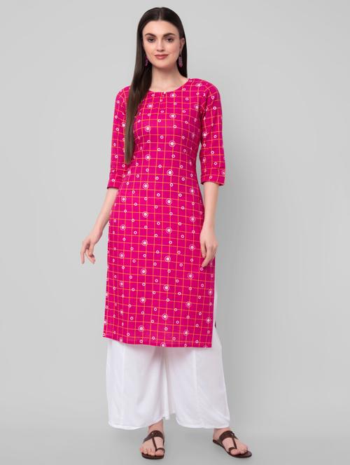 check print straight kurta - 17478673 - Very Small Image - 1