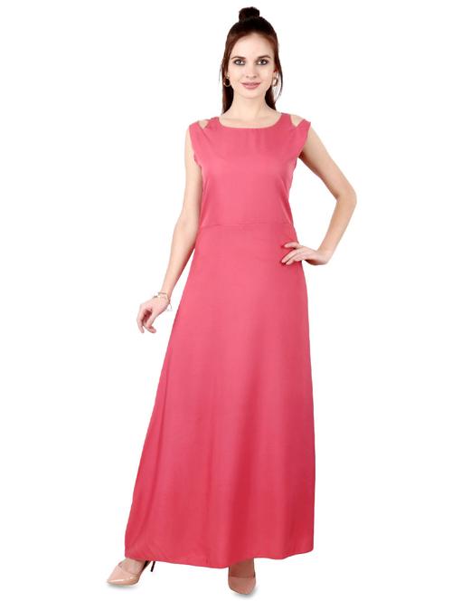 women's fit & flare solid dress - 17478938 - Very Small Image - 1