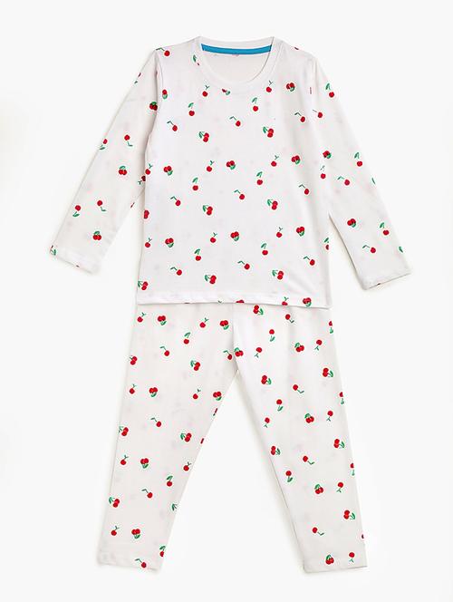 white cotton blend pyjama set nightwear - 17479016 - Very Small Image - 1