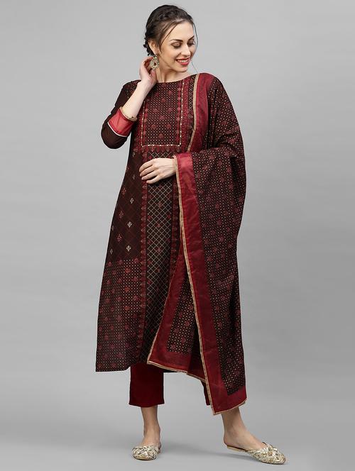 printed kurta palazzo set - 17480109 - Very Small Image - 1
