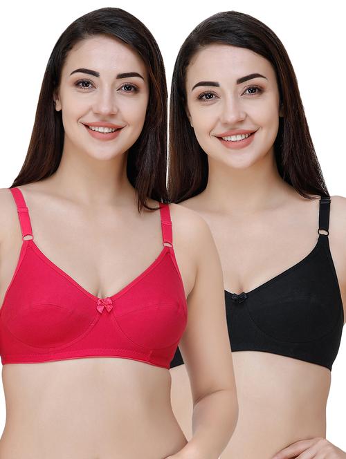 set of 2 bow patch regular bra - 17480833 - Very Small Image - 1