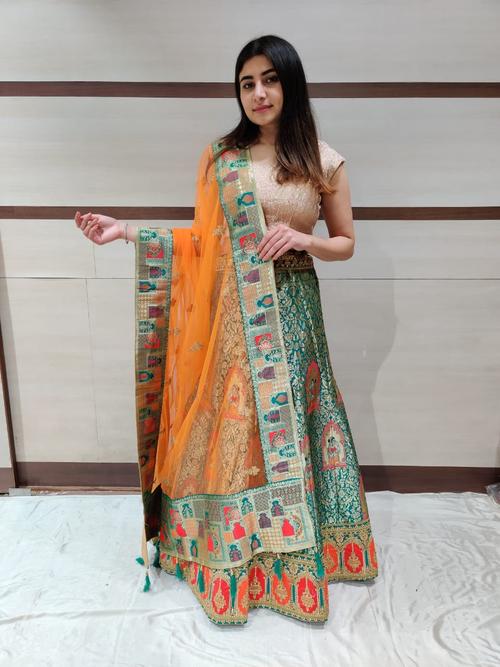 beautiful silk lehenga  - 17482402 - Very Small Image - 1