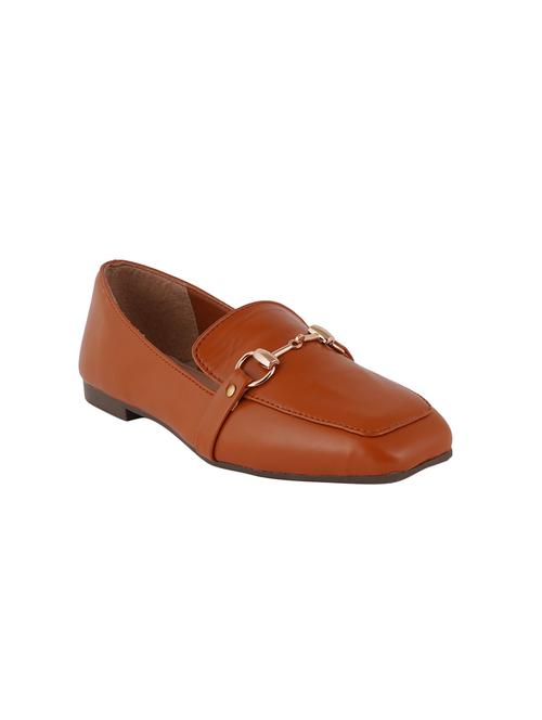 tan leatherette slip on ballerina - 17482957 - Very Small Image - 1