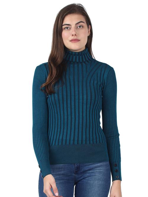 turtle neck solid pullover - 17483290 - Very Small Image - 1