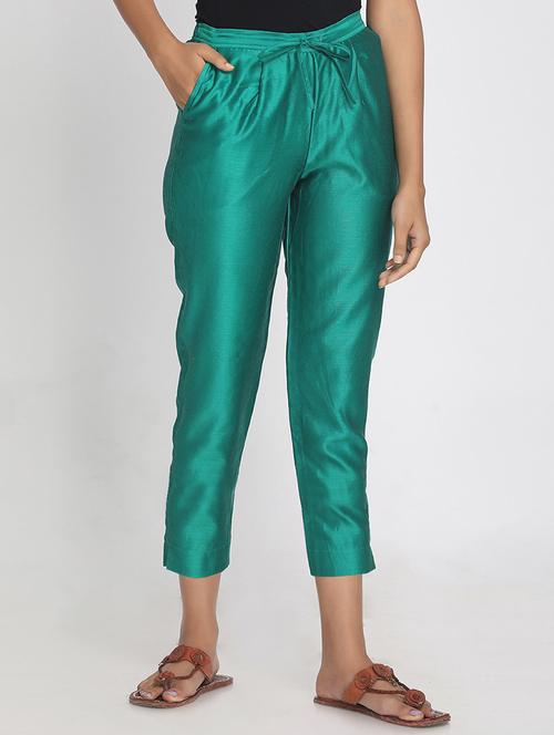  pure silk cigarette pants  - 17484625 - Very Small Image - 1