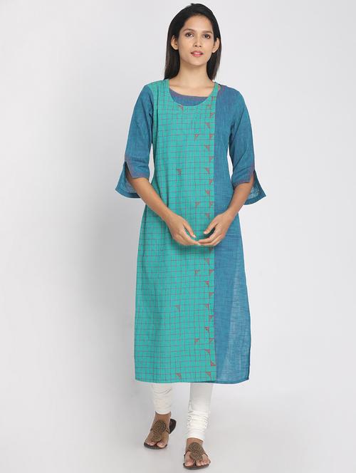 women's straight kurta - 17484645 - Very Small Image - 1