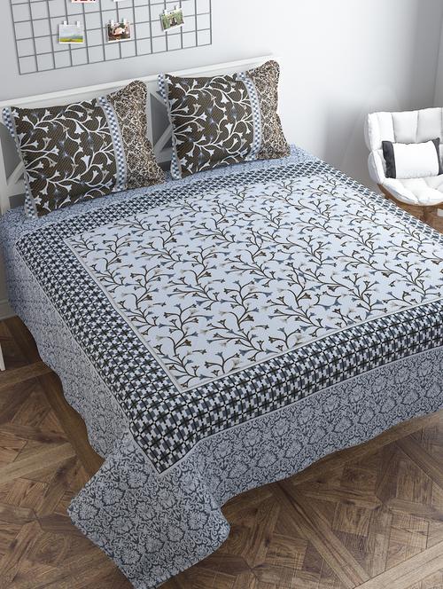 sheen décor reversible collection flip top dark beige color beautiful and comfortable double bedsheet set - 17485102 - Very Small Image - 1