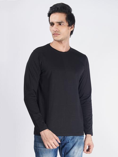 black solid t-shirt - 17485237 - Very Small Image - 1