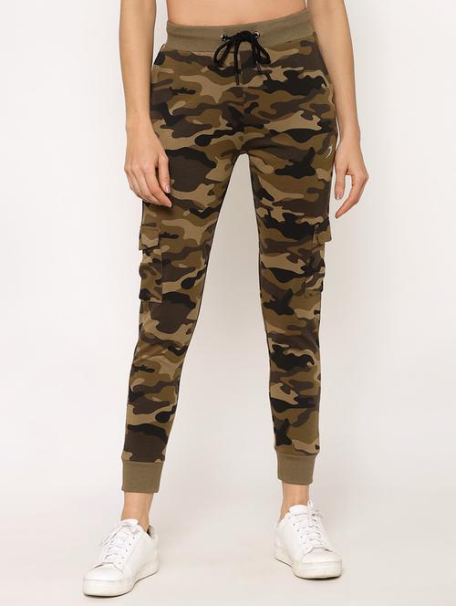 Brown Cotton Track Pants - 17488092 - Very Small Image - 1
