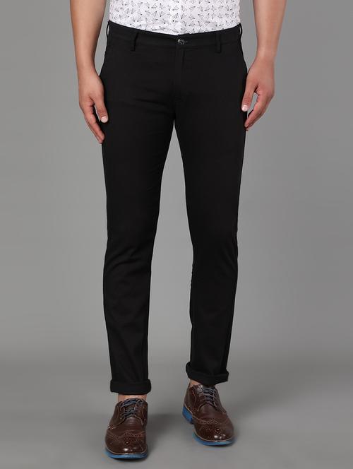 black solid chinos  - 17488107 - Very Small Image - 1