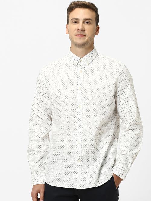 white printed casual shirt - 17488697 - Very Small Image - 1