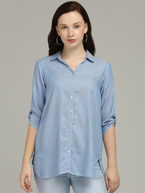 striped relaxed shirt  - 17493185 - Very Small Image - 1