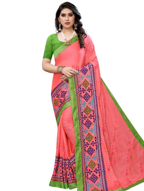 tonal embroidered saree with blouse - 17494163 - Very Small Image - 1