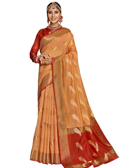jacquard work kanjivaram saree with blouse - 17494963 - Very Small Image - 1