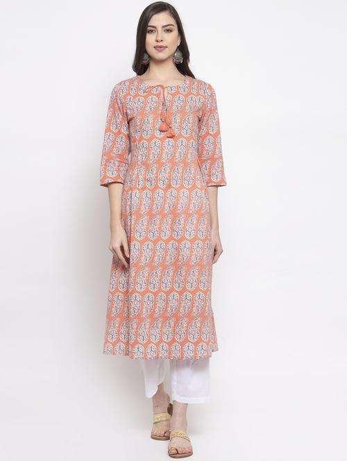 printed a-line kurta - 17495589 - Very Small Image - 1