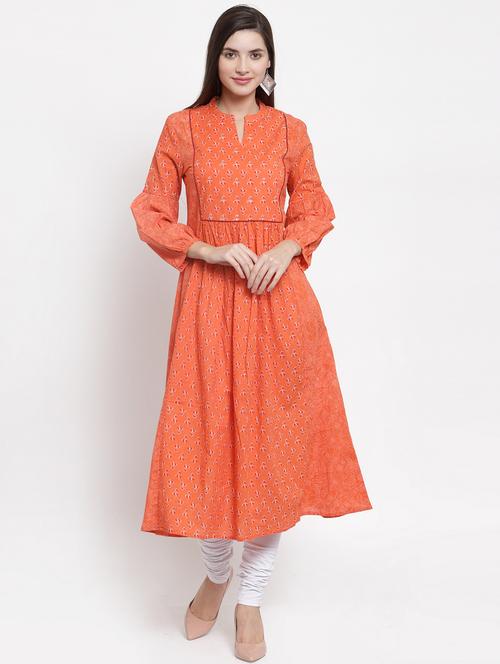printed a-line kurta - 17495597 - Very Small Image - 1