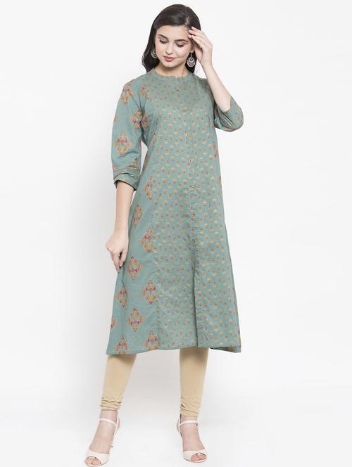 printed a-line kurta - 17495602 - Very Small Image - 1