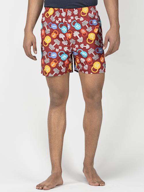 red printed boxer - 17496884 - Very Small Image - 1