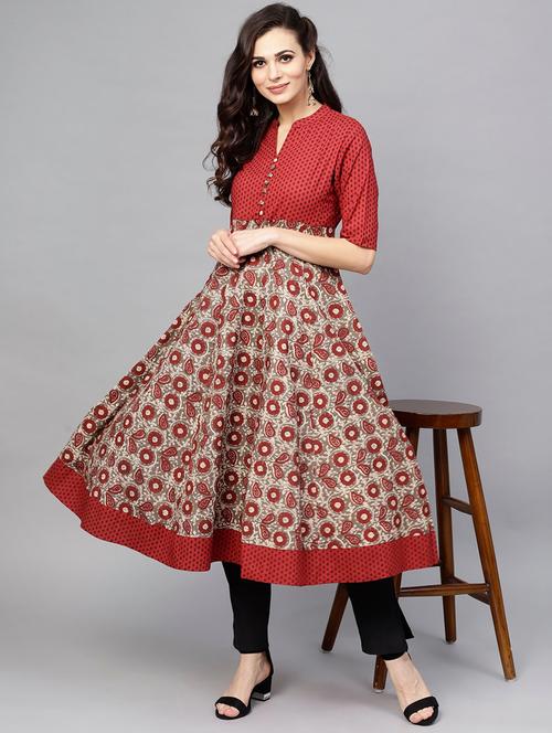 printed anarkali kurta  - 17498332 - Very Small Image - 1