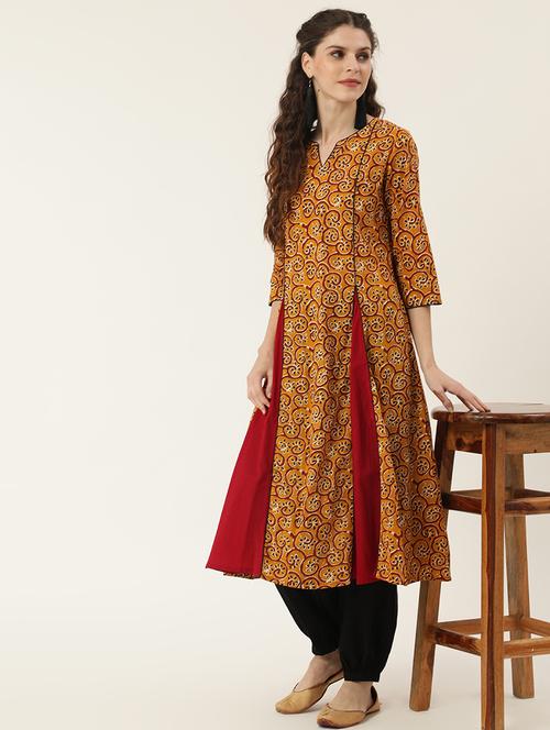 printed a-line kurta - 17498385 - Very Small Image - 1