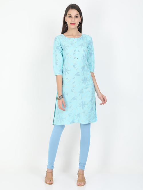 printed straight kurta - 17499307 - Very Small Image - 1