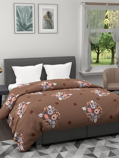 austin all-weather ac double comforter [150gsm micro-silk filling & soft-touch fabric] -1pc set- (rumba) rumba-brown - 17500067 - Very Small Image - 1