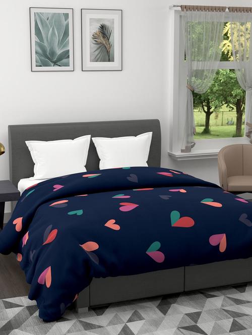 austin all-weather ac double comforter [150gsm micro-silk filling & soft-touch fabric] -1pc set- (rumba) rumba-navy - 17500076 - Very Small Image - 1