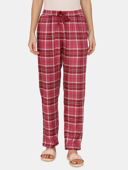 drawstring waist checkered pajama - 17500285 - Very Small Image - 1