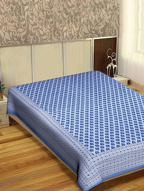 indhome life classic 100% cotton 144 tc jaipuri print single  bedsheet(60 x 90 inches) - 17500622 - Very Small Image - 1