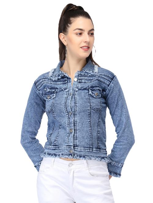 frayed hem summer jacket - 17501103 - Very Small Image - 1