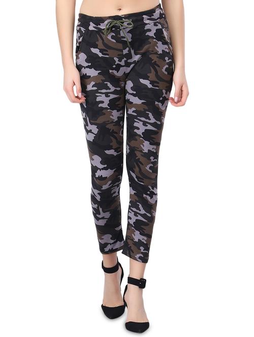 drawstring waist camouflage track pant - 17501116 - Very Small Image - 1