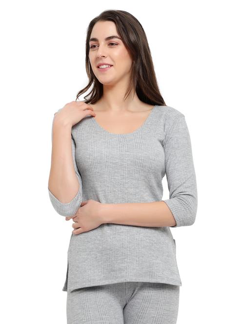 grey wool tops thermals & inner wear - 17501353 - Very Small Image - 1