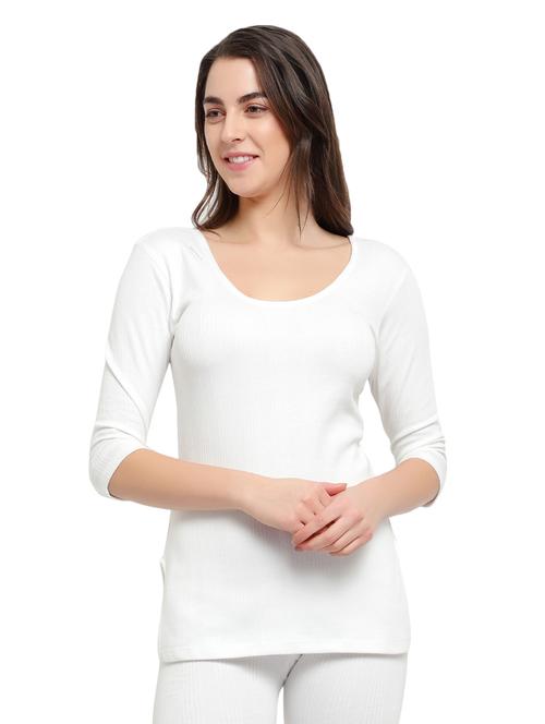white wool tops thermals & inner wear - 17501354 - Very Small Image - 1