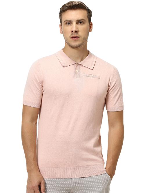 pink solid polo t-shirt - 17502604 - Very Small Image - 1