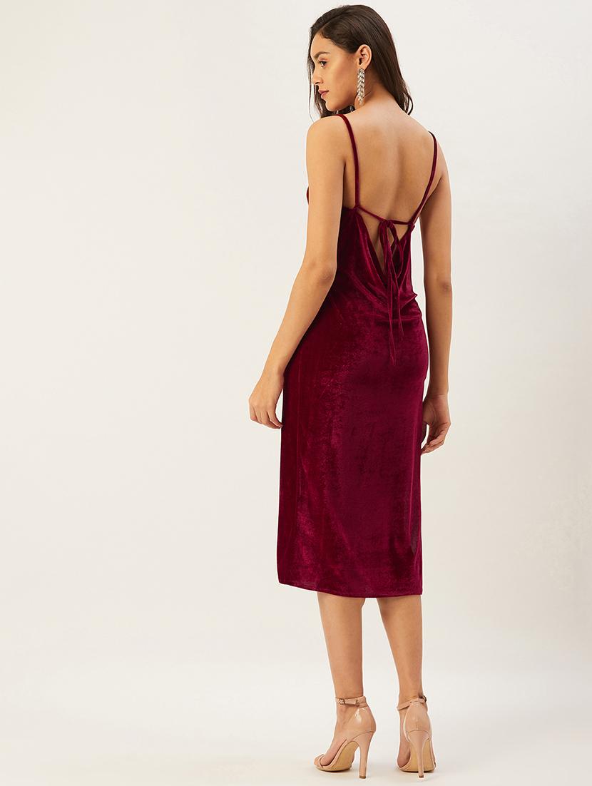 women's bodycon solid dress - 17502712 - Standard Image - 3