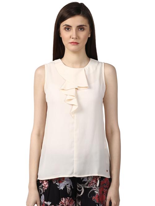 ruffle detail solid top - 17502929 - Very Small Image - 1