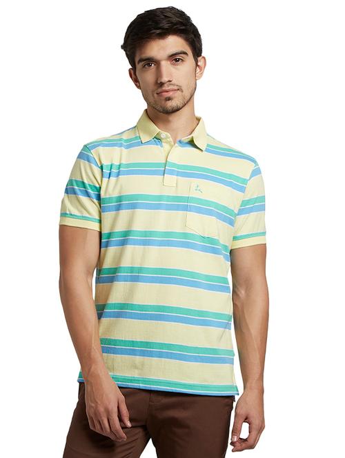 yellow striped polo t-shirt  - 17503576 - Very Small Image - 1